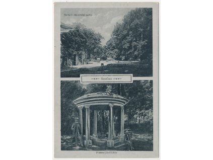 27 - Kladensko, Smečno, 2 záběr partií ze zámeckého parku, cca 1925