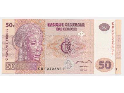 Kongo, 50 Franků, 2007, stav UNC