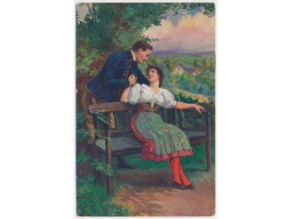 Námětová pohlednice, Prodaná nevěsta, cca 1919