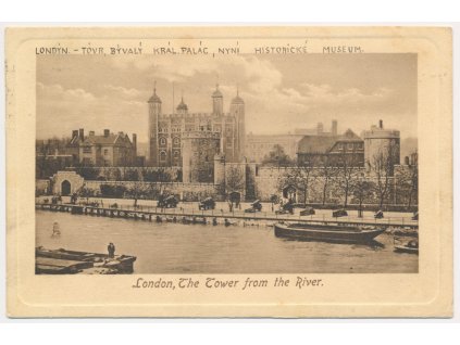 Anglie, Londýn (London), The Tower from the River, cca 1909