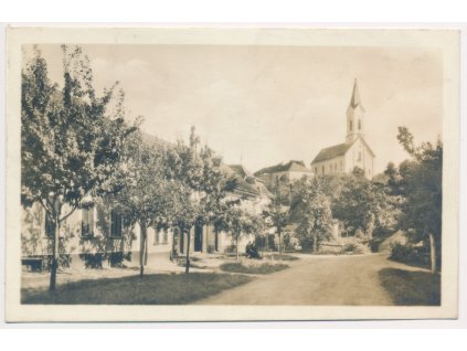 72 - Vyškovsko, Švábenice, partie z návsi, cca 1938