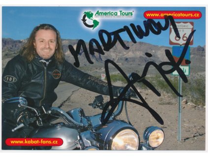 Vojtek Josef (1965), zpěvák, pohlednice s věnováním a vlastn. podpisem