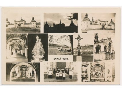 54 - Příbram, Svatá Hora, 11 - ti záběr dominant poutního místa, cca 1935