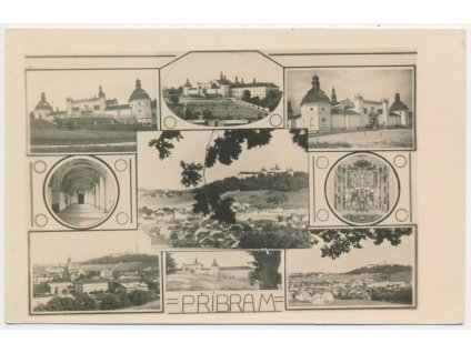 54 - Příbram, 9 - ti záběr s dominantami města, cca 1940