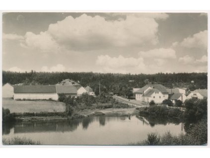 54 - Příbramsko, Voznice, pohled na obec, cca 1960