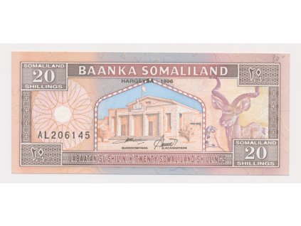 Somálsko, 20 Shillings, 1996, stav UNC