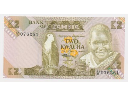 Zambie, 2 Kwacha, stav UNC