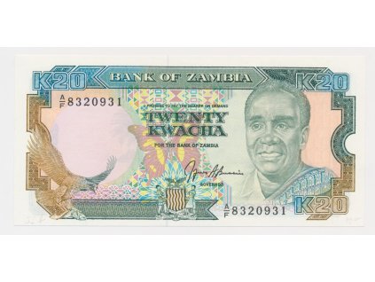 Zambie, 20 Kwacha, stav UNC