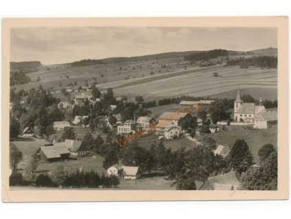 57 - Rychnovsko, Bartošovice v Orl. Horách, celkový pohled, cca 1945