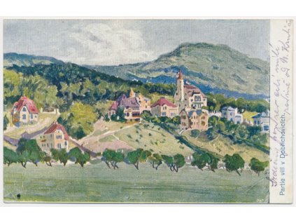 51 - Praha-západ, Dobřichovice, Vilová čtvrť, O. Štáfl, cca 1920