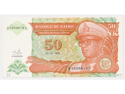 Demokratická republika Kongo, 50 Nouveaux Makuta, 1993, stav UNC