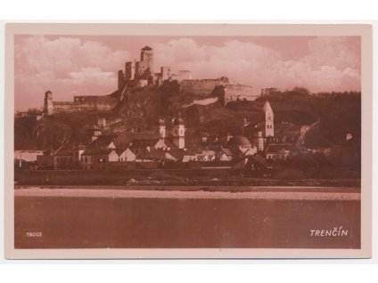 Slovensko, Trenčín, celkový pohled, cca 1935