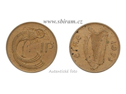 Irsko, mince 1 Pence, 1971, stav 1/1...viz autentické foto