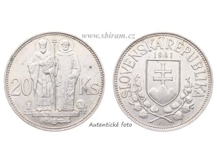 SR, mince 20 Koruna, 1941, stav +1/1+