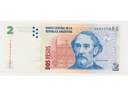 Argentina, 2 Pesos, stav UNC