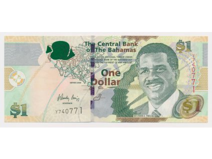 Bahamy, 1 Dollar, 2008, stav UNC