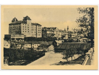 36 - Mladá Boleslav, pohled na zámek a okolí, cca 1947