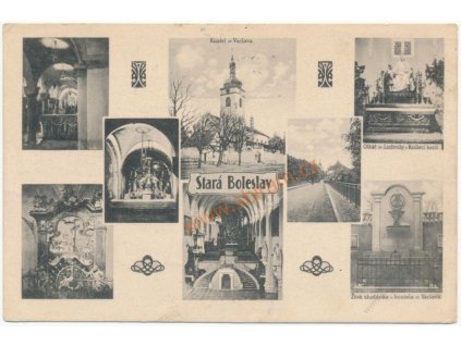 50 - Praha-východ, Stará Boleslav, 8 - mi záběr kostela, cca 1930