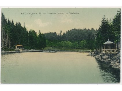 57 - Rychnov nad Kněžnou, Ivanské jezero ve Včelném, cca 1912
