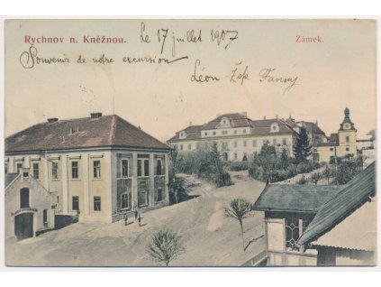 57 - Rychnov nad Kněžnou, Zámecká partie, cca 1907