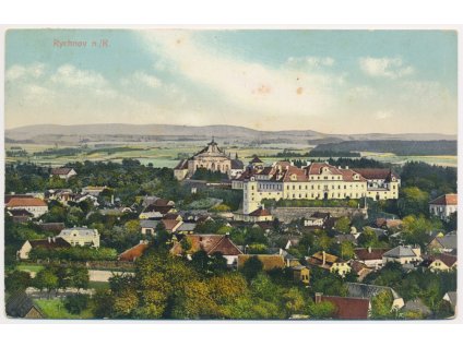 57 - Rychnov nad Kněžnou, celkový pohled na město, cca 1916