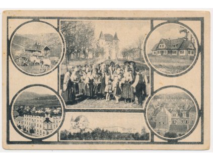 30 - Kroměřížsko, Svatý Hostýn, 6-ti záběrová koláž, cca 1944