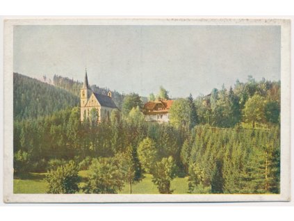 66 - Trutnovsko, Krkonoše, Janské Lázně, Kostel Sv. Jana Křtitele, cca 1935