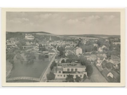17 - Havlíčkobrodsko, Ledeč nad Sázavou, celkový pohled, cca 1954