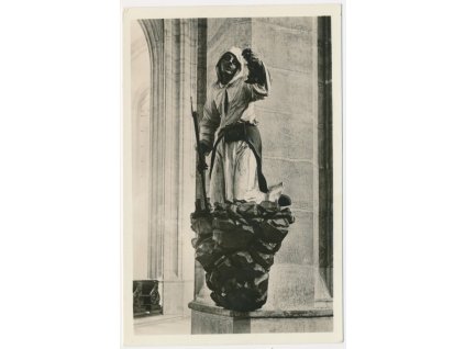 31 - Kutná Hora, Barokní havíř v chrámu sv. Barbory, cca 1950