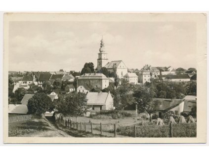 75 - Žďár nad Sázavou, pohled na město, cca 1955