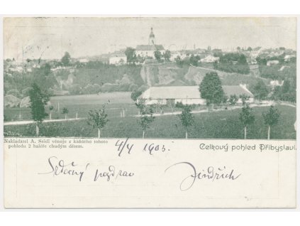 17 - Havlíčkobrodsko, Přibyslav, celkový pohled, cca 1903