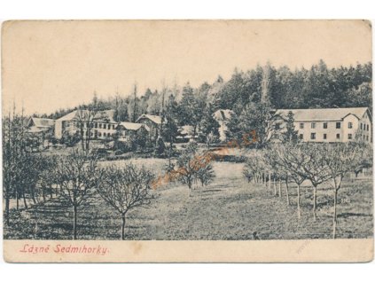 58 - Semilsko, Lázně Sedmihorky, celkový pohled, cca 1906