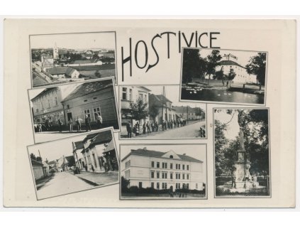 51 - Praha-západ, Hostivice, 7-mi záběr s dominantami města, cca 1940