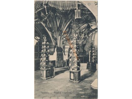 31 - Kutnohorsko, Sedlec, vnitřek kostnice, cca 1906