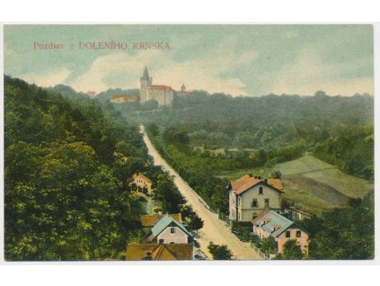 36 - Mladoboleslavsko, Krnsko, celkový pohled, cca 1908