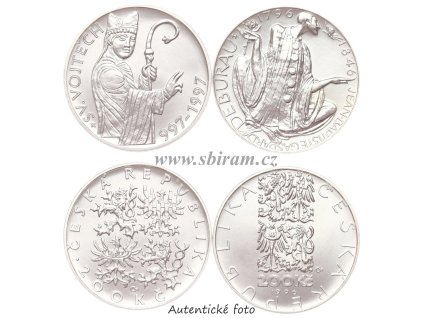 ČR, 200 Kč + 200 Kč, 1996/1997, J.B.G. Deburau + Svatý Vojtěch, stavy 0/0