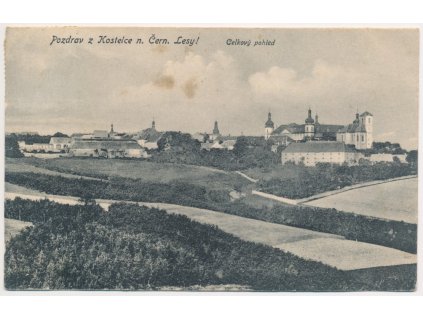50 - Praha-východ, Kostelec nad Černými lesy, Celkový pohled, cca 1910