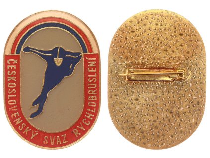 ČSSR, AE odznak Československý svaz rychlobruslení, smalty, cca 1975