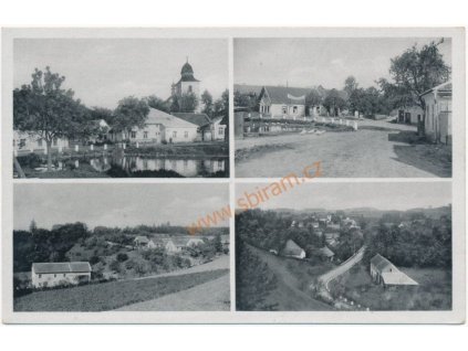 10 - Chrudimsko, Vrbatův Kostelec, 4 - záběr dominant, cca 1945