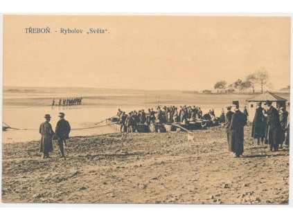 24 - Jindřichohradecko, Třeboň, Rybolov "Světa", výlov rybníku, cca 1920