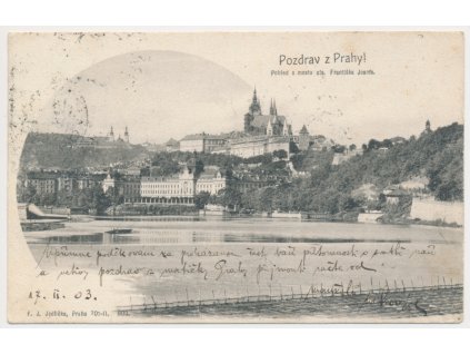 49 - Praha, Pohled z mostu cís. Františka Josefa, cca 1903