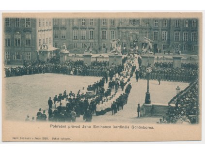 49 - Praha, Pohřební průvod Jeho Eminence kardinála Schönborna,  1899