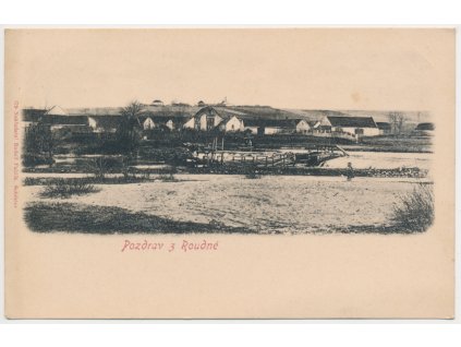 64 - Táborsko, Roudná, celkový pohled na obec, cca 1904