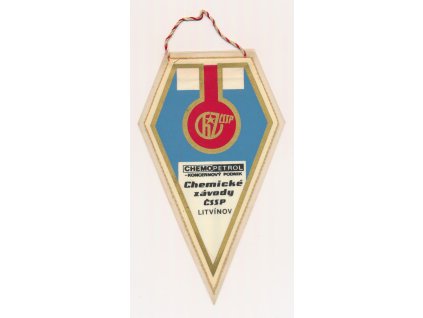 ČSSR, Chemické závody, Litvínov,  podniková vlaječka, všechny náležitosti