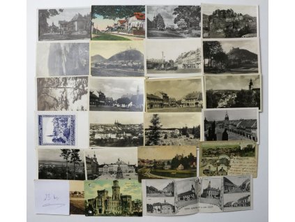 ČSR, sestava 23-ti ks místopisných pohlednic do roku cca 1938, pestré ...