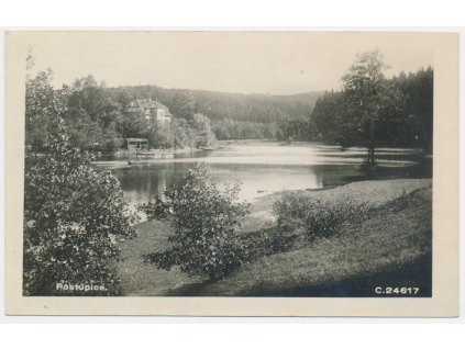 01 - Benešovsko, Postupice, partie u řeky, cca 1931