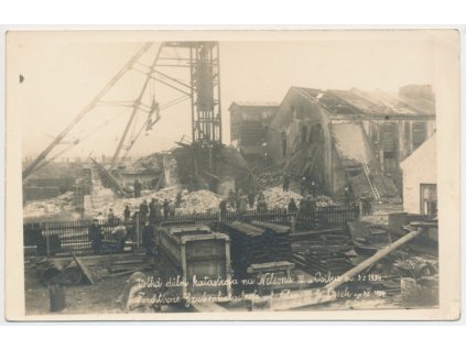 65 - Teplicko, Osek, Důl Nelson III, oživená partie při důlní katastrofě 3.1.1934