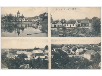 74 - Znojemsko, Horní Kounice, 4 záběr partií obce, cca 1928