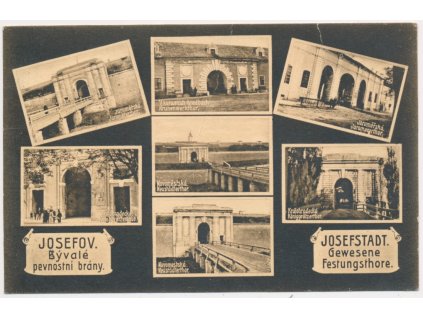 38 - Náchodsko, Josefov, 7-mi záběr bývalé pevnostní brány, cca 1930, vada - lom