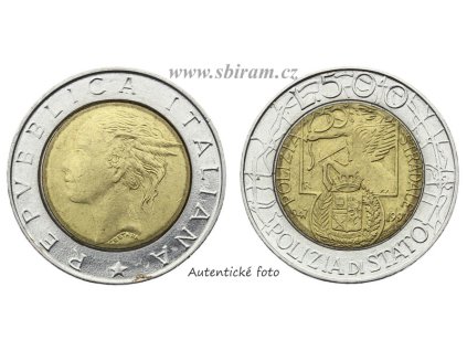 Itálie, mince 500 Lira, 1997, stav 1/1...viz autentické foto